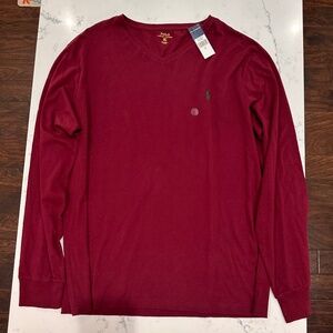 NWT!! Men's V-Neck Ralph Lauren Long Sleeve, XL
